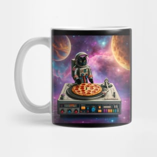 Dj Pizza Black Cat in Space Mug